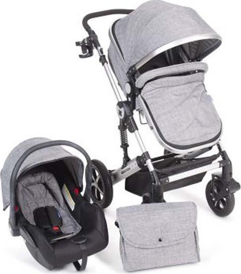 Πολυκαρότσι Μετατρεπόμενο 3σε1 με Car Seat 0-13kg Darling Kikka boo Grey Ribbon 31001010056