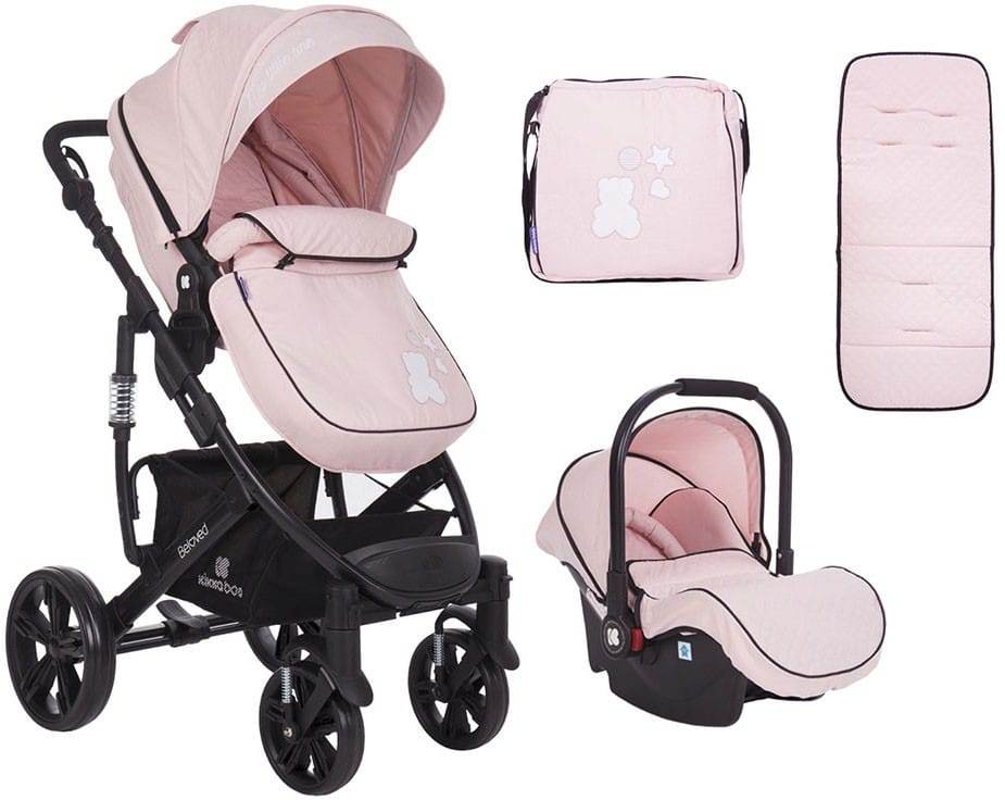 Πολυκαρότσι 3σε1 Μετατρεπόμενο με Car Seat 0-13kg Beloved Kikka boo Light Pink 31001010120