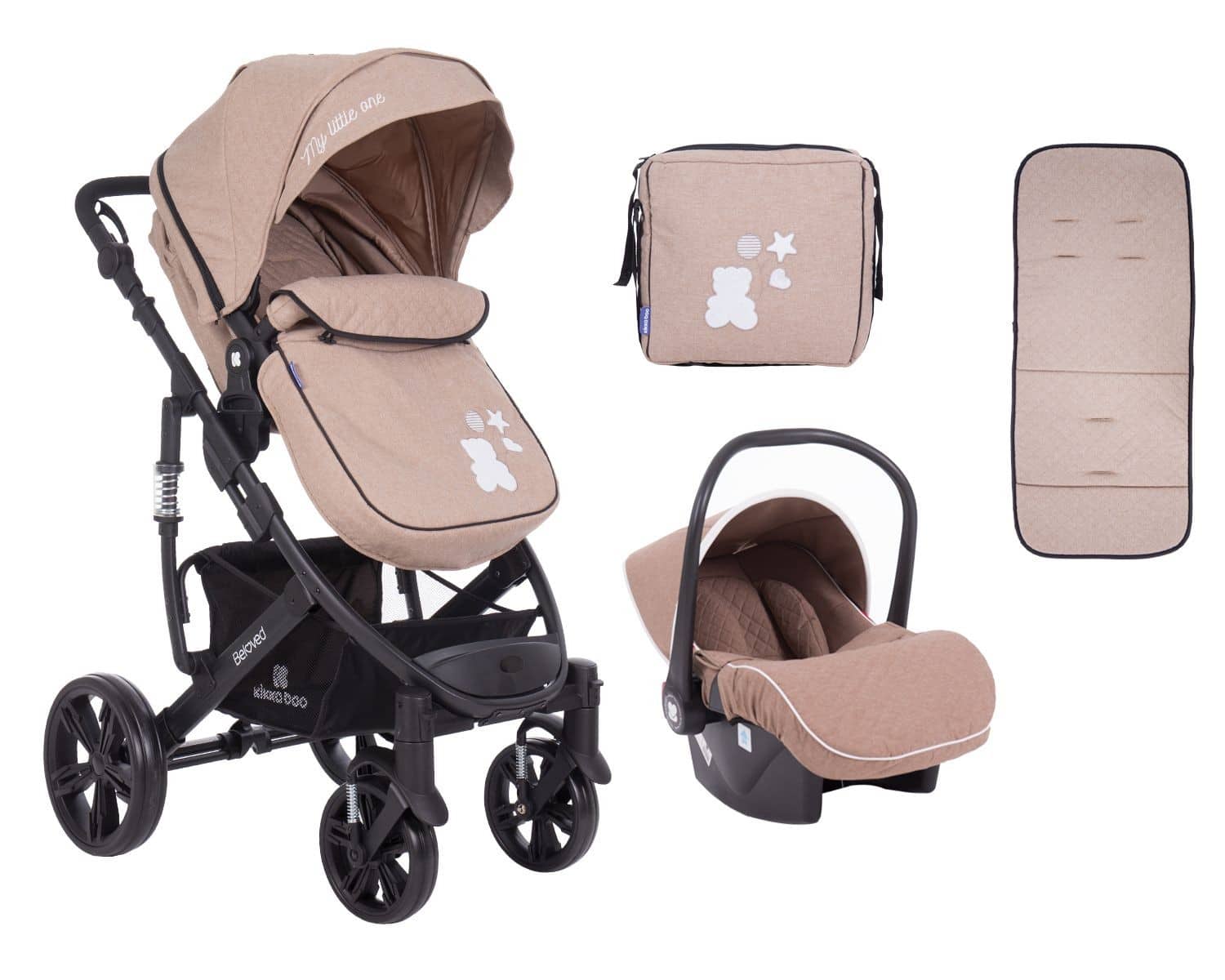 Πολυκαρότσι 3σε1 Μετατρεπόμενο με Car Seat 0-13kg Beloved Kikka boo Beige 31001010119