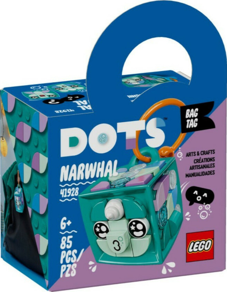 Τουβλάκια Ετικέτα Τσάντας Bag Tag Narwhal Lego Dots 41928