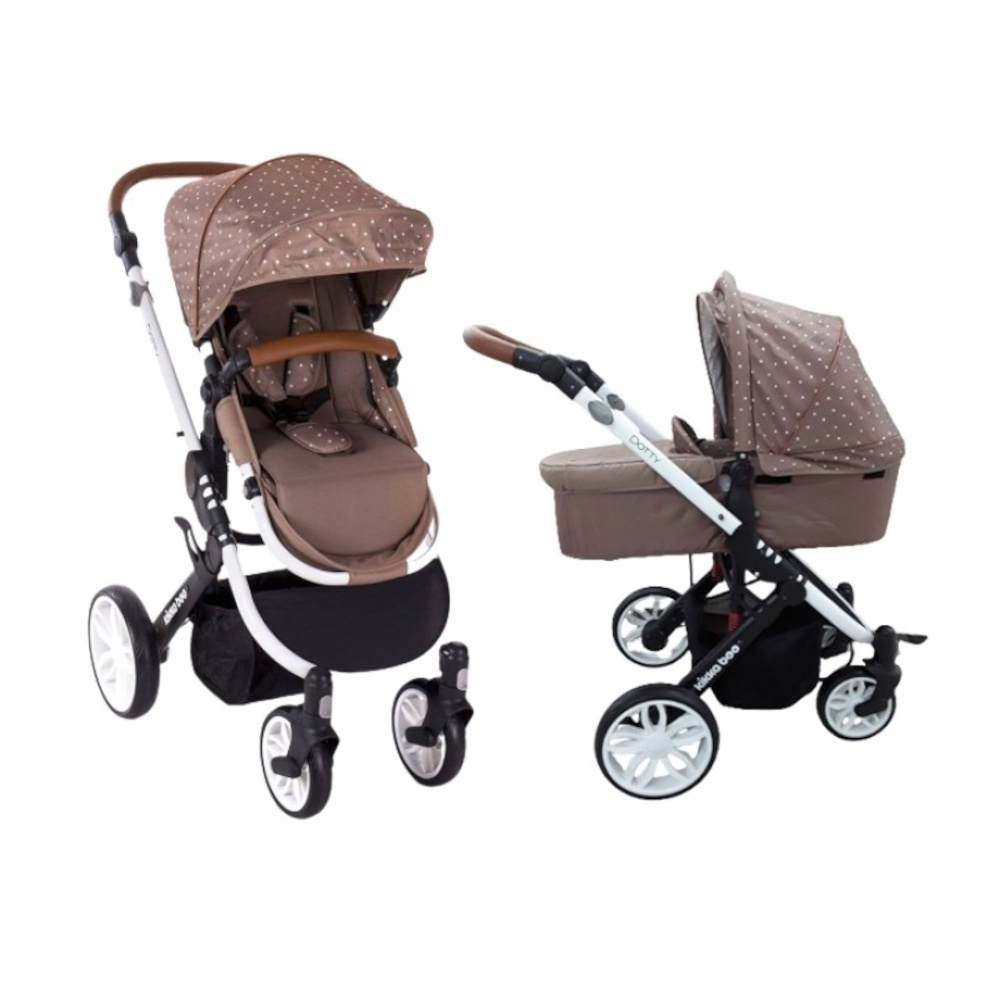 Καρότσι 2σε1 με ξεχωριστό Πορτ μπεμπέ Dotty Kikka Boo Brown 31001010083