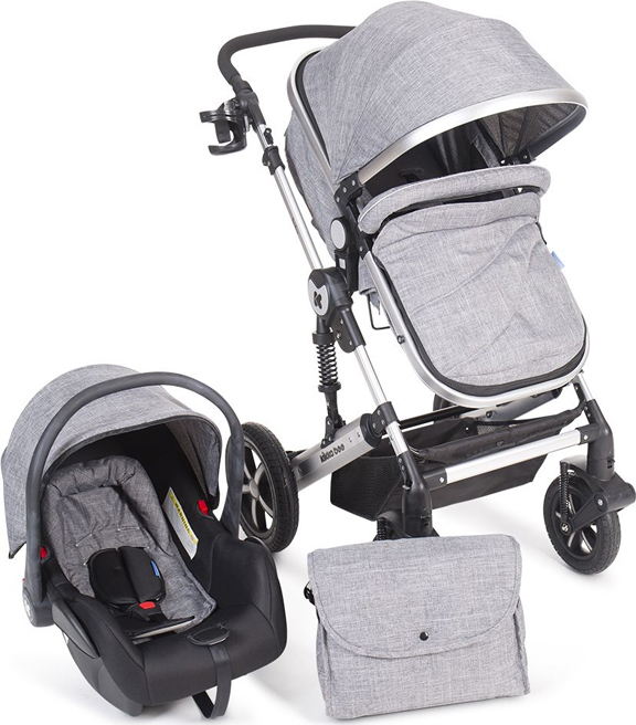 Πολυκαρότσι Μετατρεπόμενο 3σε1 με Car Seat 0-13kg Darling Kikka boo Dark Grey 31001010057