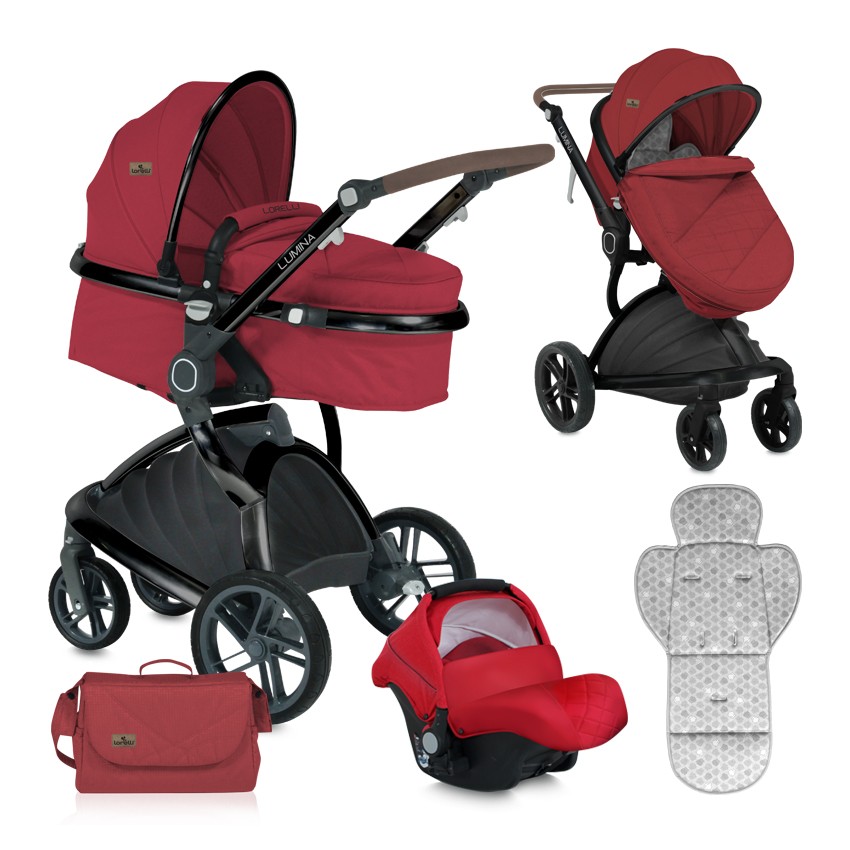 Πολυκαρότσι Μετατρεπόμενο 3σε1 με Car Seat 0-13kg Lumina Lorelli Red 10021241865