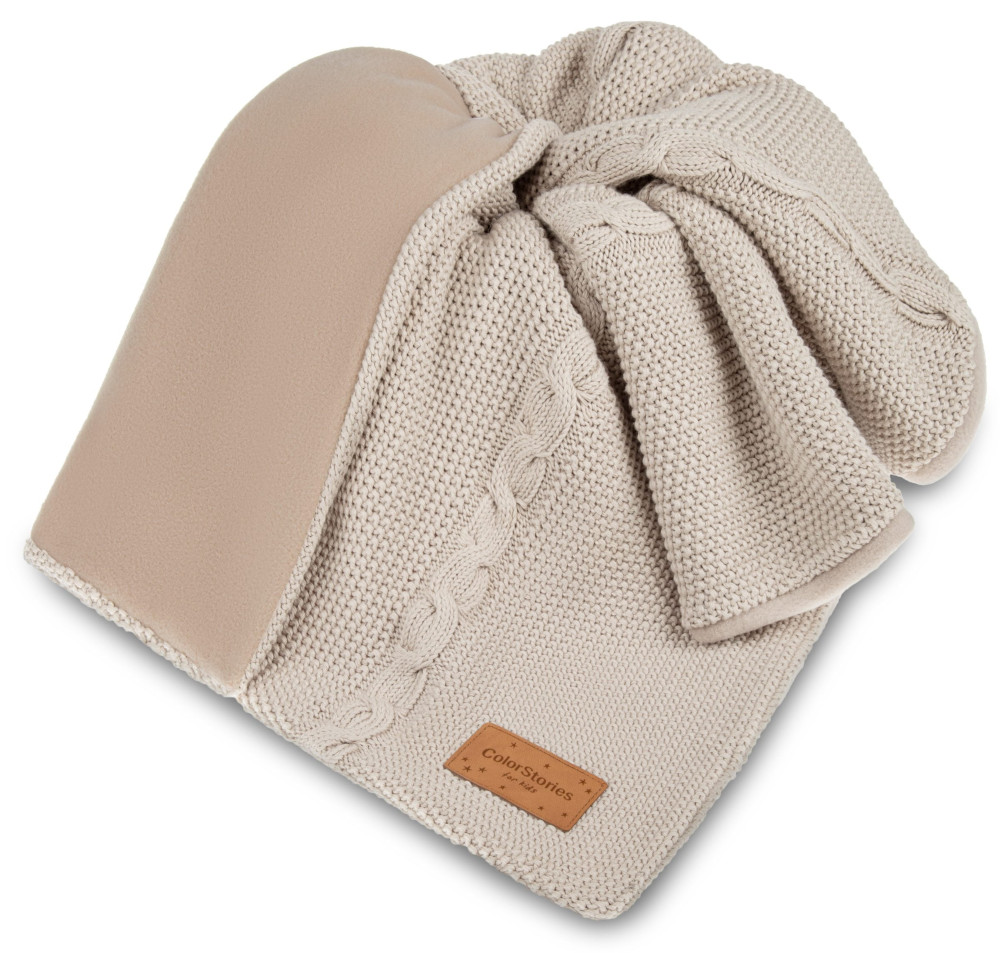 Κουβέρτα Βαμβακερή Fleece 75x90cm Nico Stories Beige 5904067053229