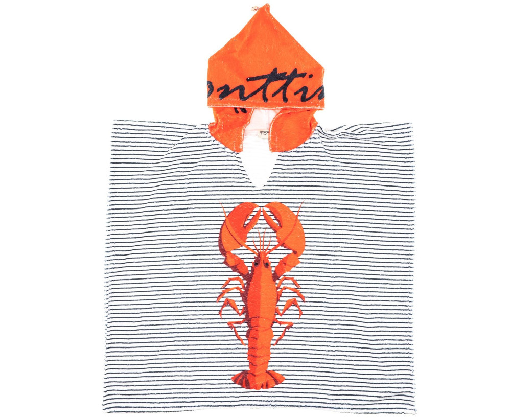 Πόντσο – Μπουρνούζι με Κουκούλα 125×0,65cm Lobster Monttini Kids 37086