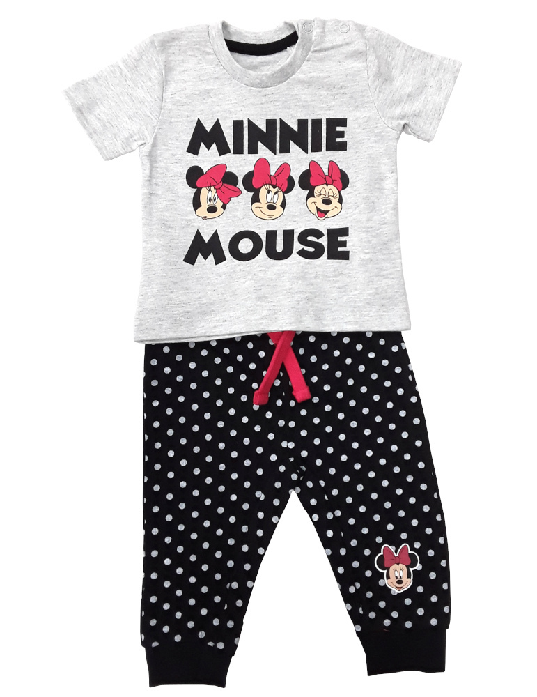 Μπλούζα Καλοκαιρινή με Παντελόνι Minnie Black Dots 80101910006