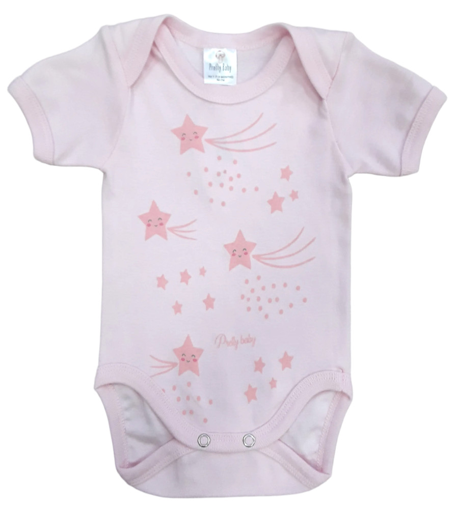 Κορμάκι Κοντομάνικο Stars Pretty Baby Pink 8010503