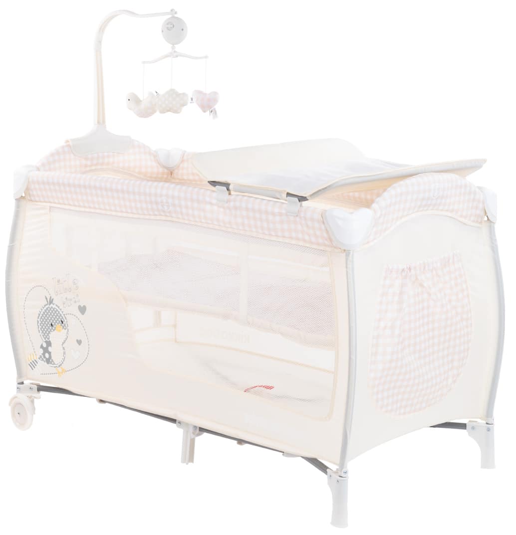 Παρκοκρέβατο 2 Επιπέδων Dolce Sonno Kikka boo Beige Birdy 31003010041