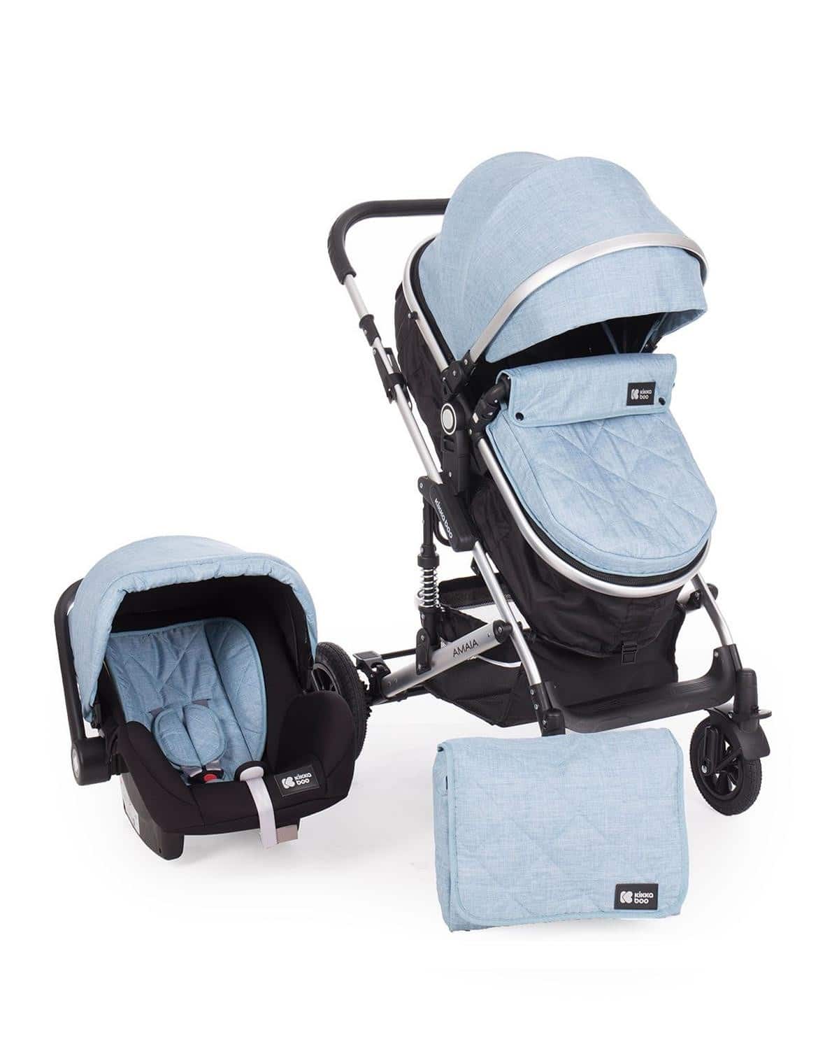 Πολυκαρότσι Μετατρεπόμενο 3σε1 με Car Seat 0-13kg Amaia Kikka boo Blue 31001010116