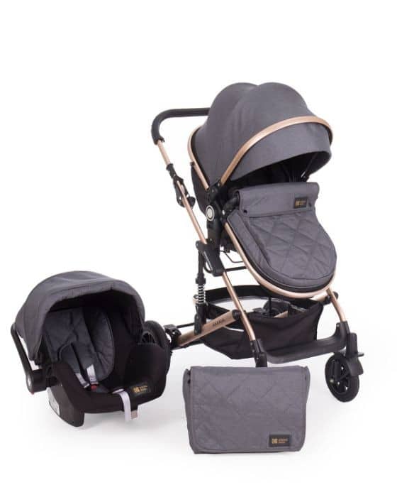 Πολυκαρότσι Μετατρεπόμενο 3σε1 με Car Seat 0-13kg Amaia Kikka boo Dark Grey Black 31001010115