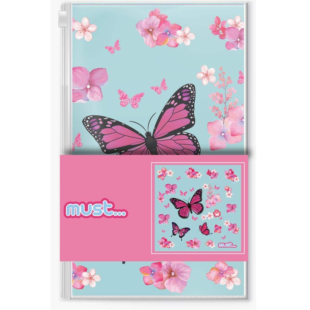 Πετσέτα σε Τσαντάκι PVC 30x30cm Butterfly Must 000584745