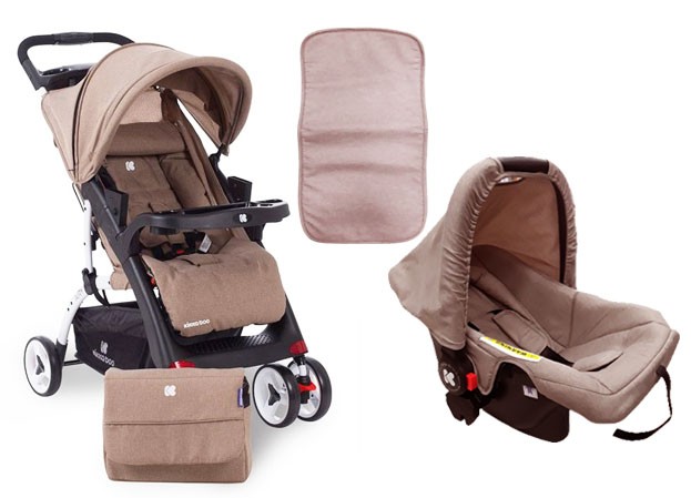 Καρότσι 2σε1 με Car Seat Airy Kikka Boo Beige Melange 31001010112