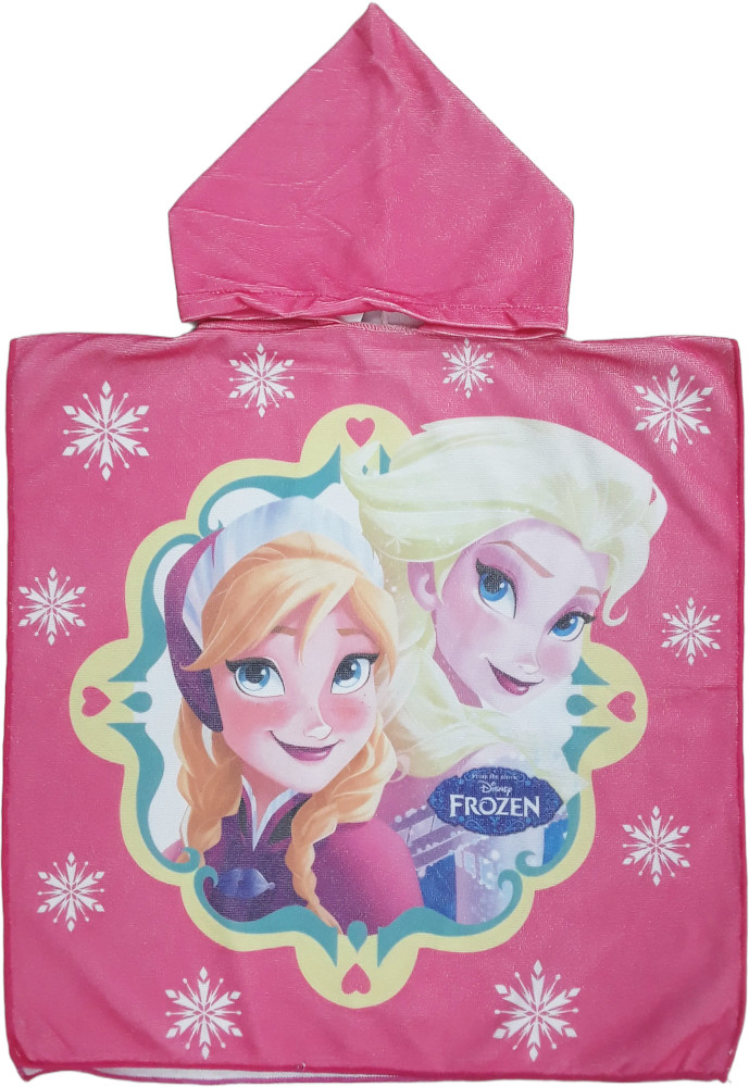 Πόντσο Παιδικό 55x55cm Frozen Pink Anna Elsa 7020085