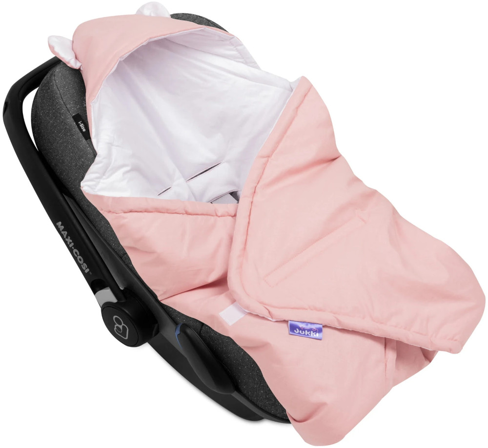 Kουβερτούλα Ταξιδιού με Κουκούλα για Car Seat Pastel pink