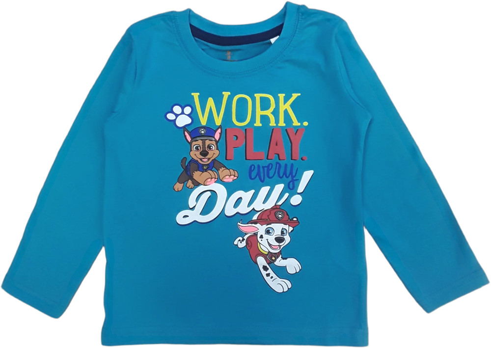 Μπλουζάκι Μακρυμάνικο Paw Patrol Work Play Every Day Mint 8020366