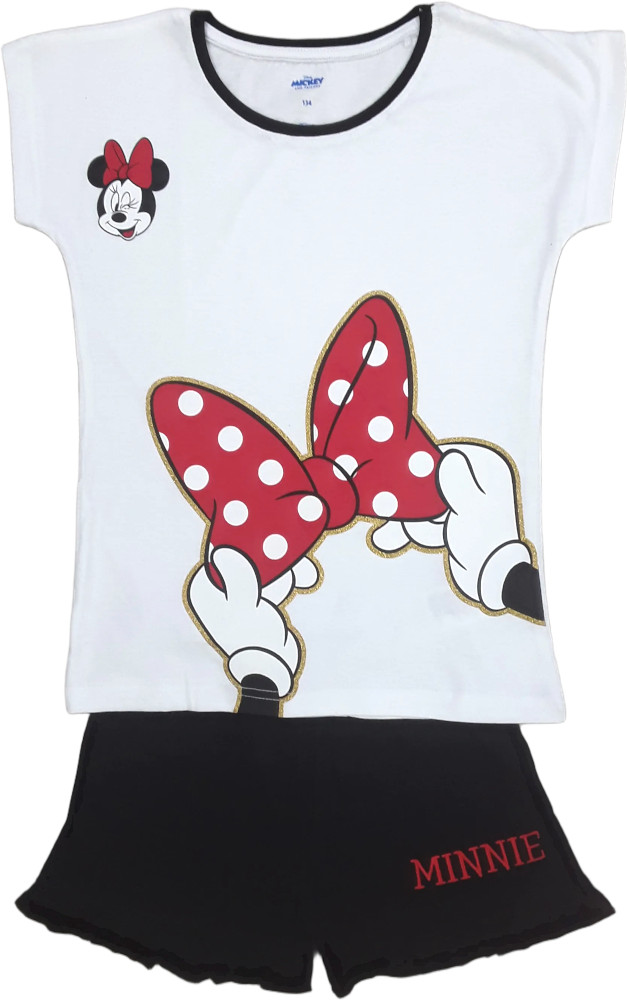 Πιτζάμα Καλοκαιρινή Minnie Bow White Black 8010292